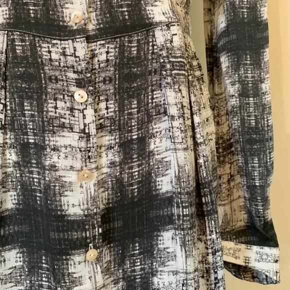 Theyskens' Theory | Dress in Gray White Multicolor Silk High-low Hem - Picture 3 of 11